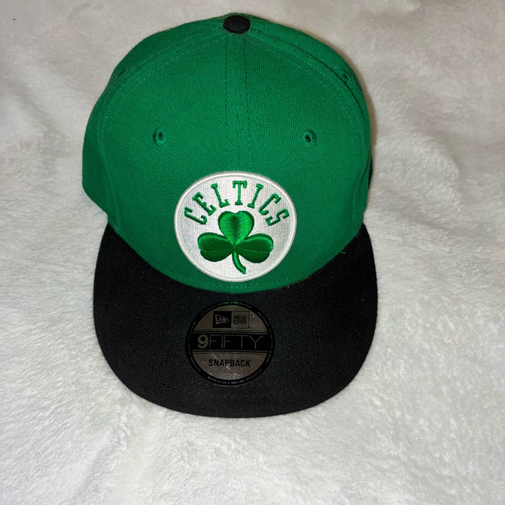 Green and Black Celtics Snapback Hat